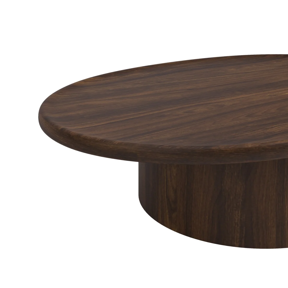 Large Walnut Oval Coffee Table - Arrezzo – image 4