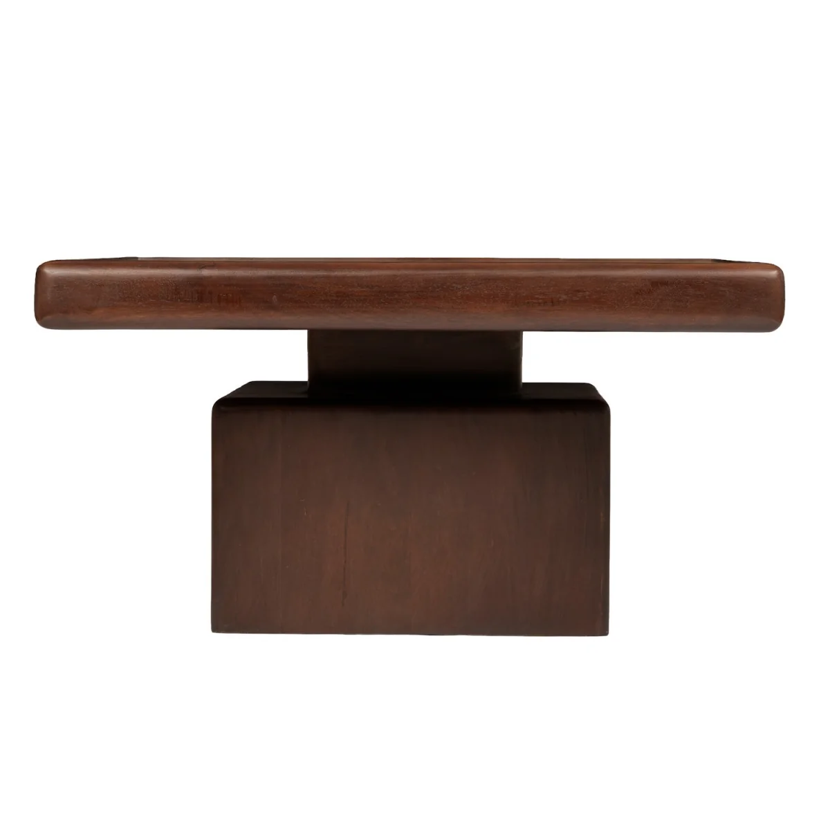 Large Mango Wood and Green Marble Square Coffee Table - Rana – image 5