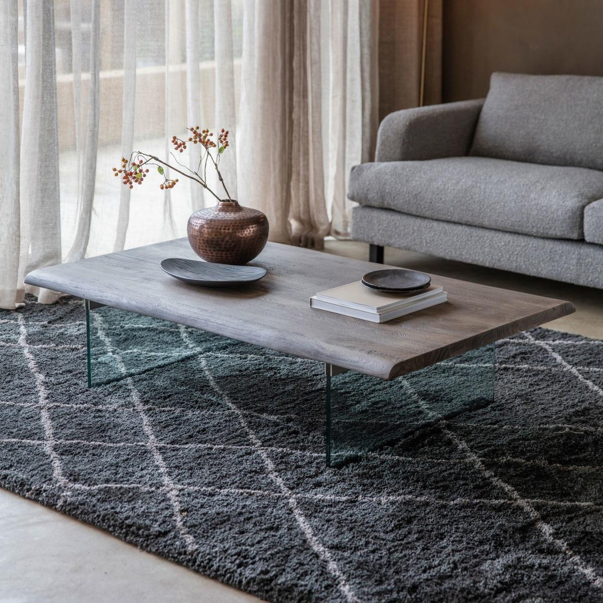 Fearne Grey Wood Coffee Table - Caspian House – image 1