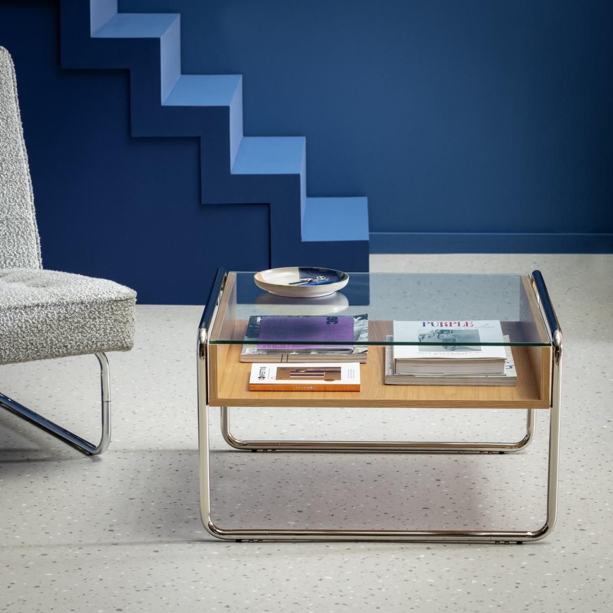Habitat 60 Acciaio Oak and Glass Coffee Table | Flitch