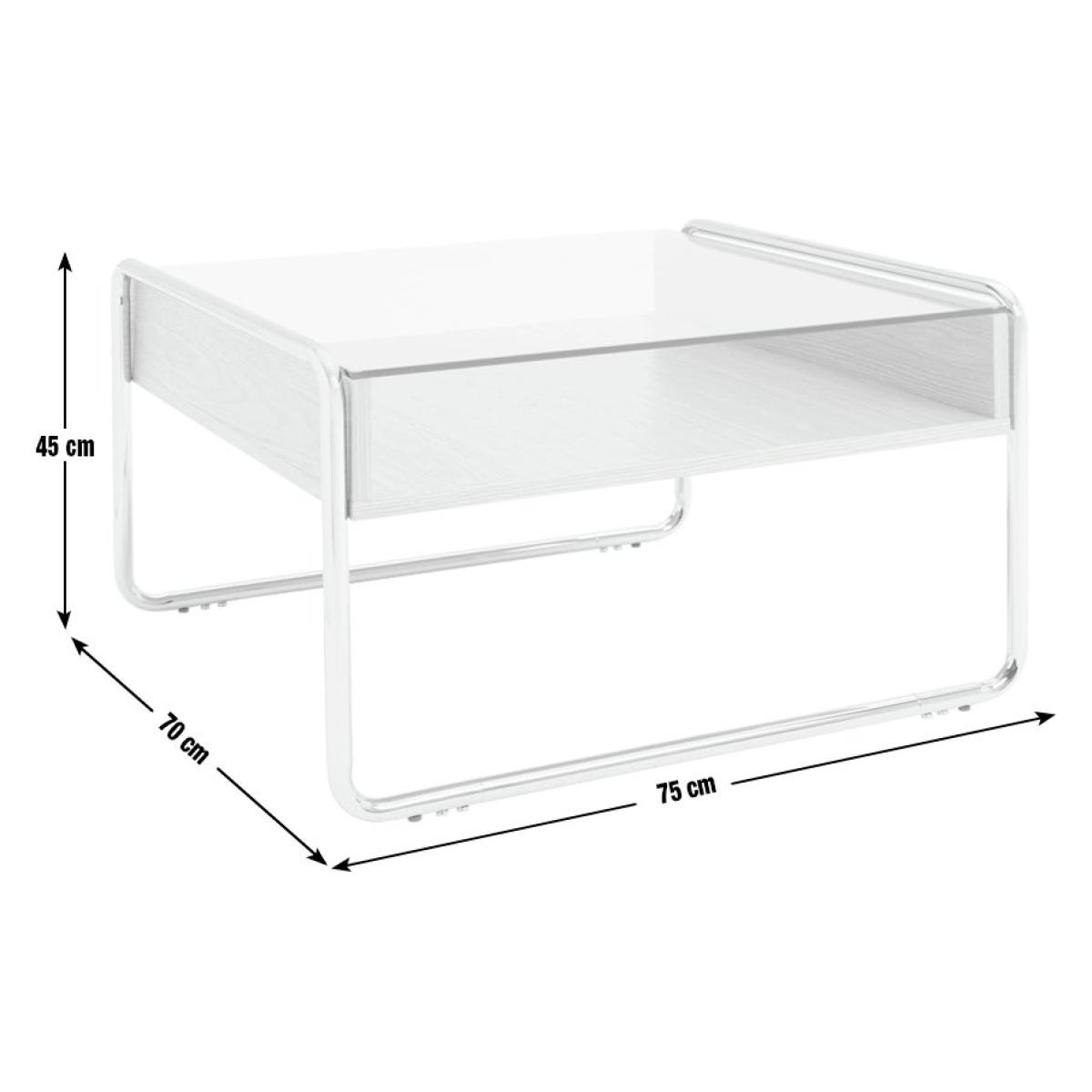 Habitat 60 Acciaio Oak and Glass Coffee Table | Flitch