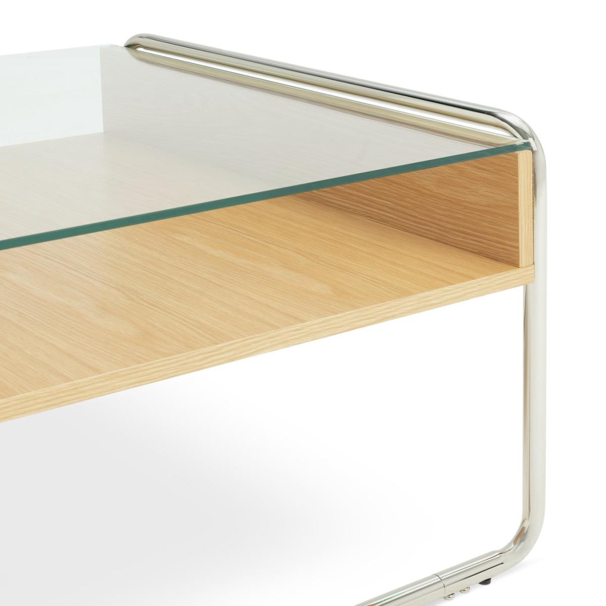 Habitat 60 Acciaio Oak and Glass Coffee Table | Flitch