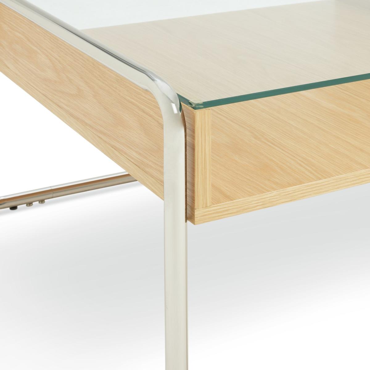 Habitat 60 Acciaio Oak and Glass Coffee Table | Flitch