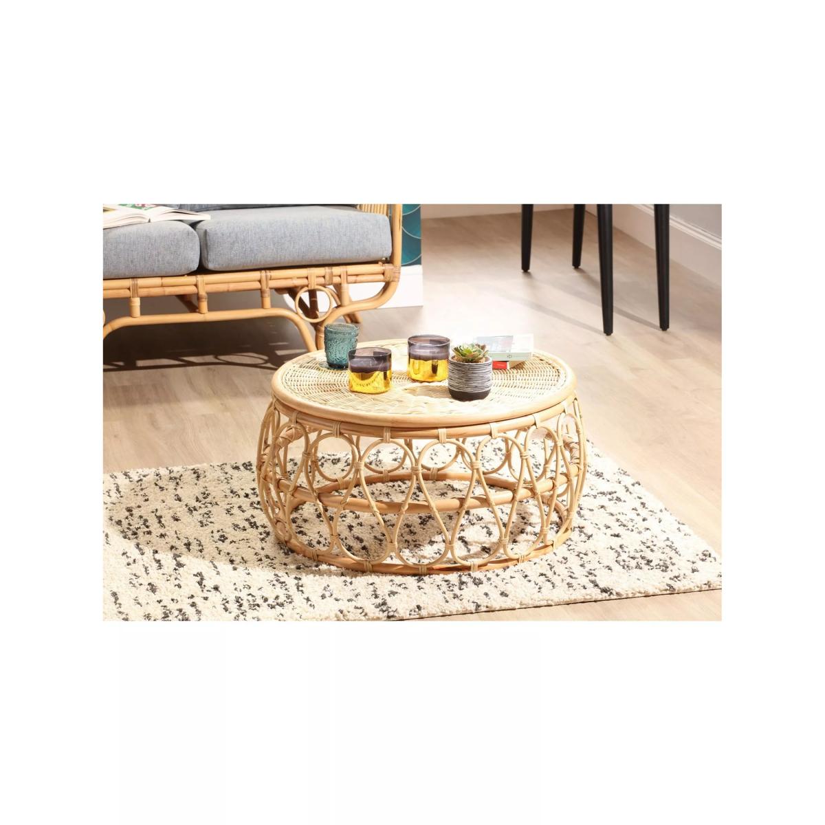 Desser Beijing Rattan Coffee Table, Natural – image 2