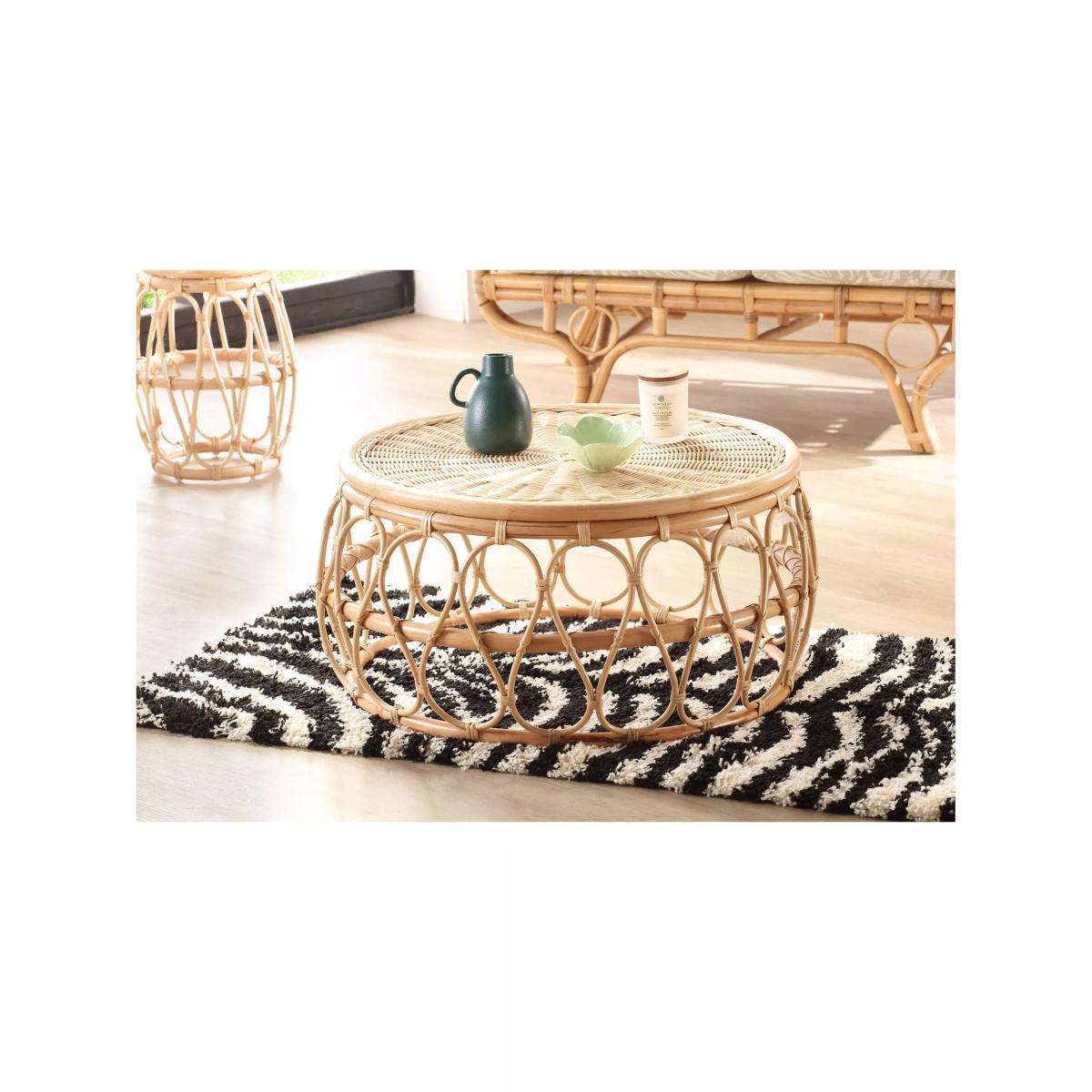 Desser Beijing Rattan Coffee Table, Natural – image 3