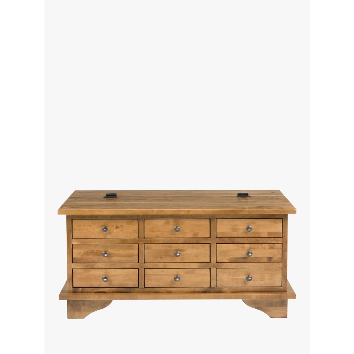 Laura Ashley Garrat 9 Drawer Coffee Table, Honey – image 2