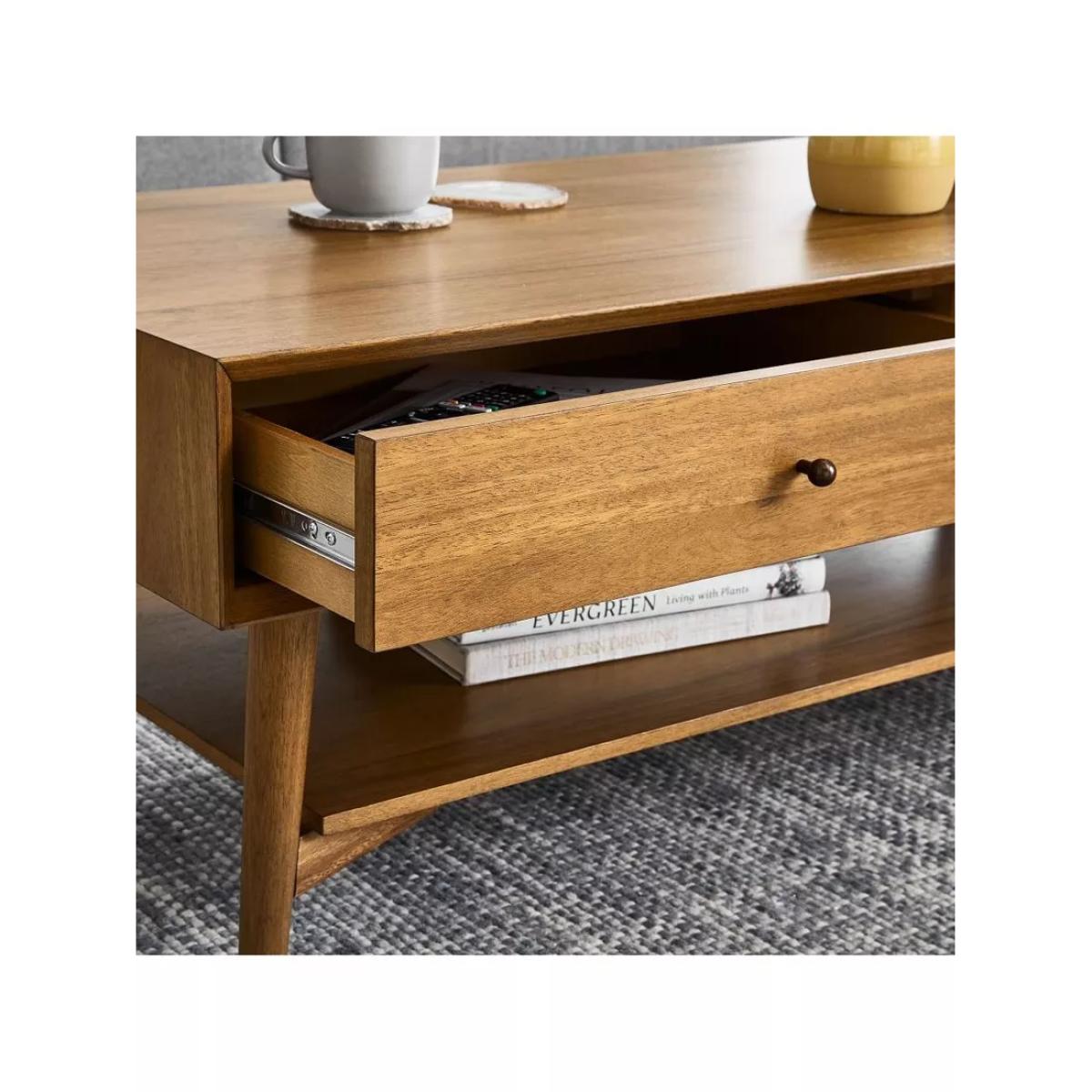 west elm Mid-Century Wood Coffee Table, Natural – image 4
