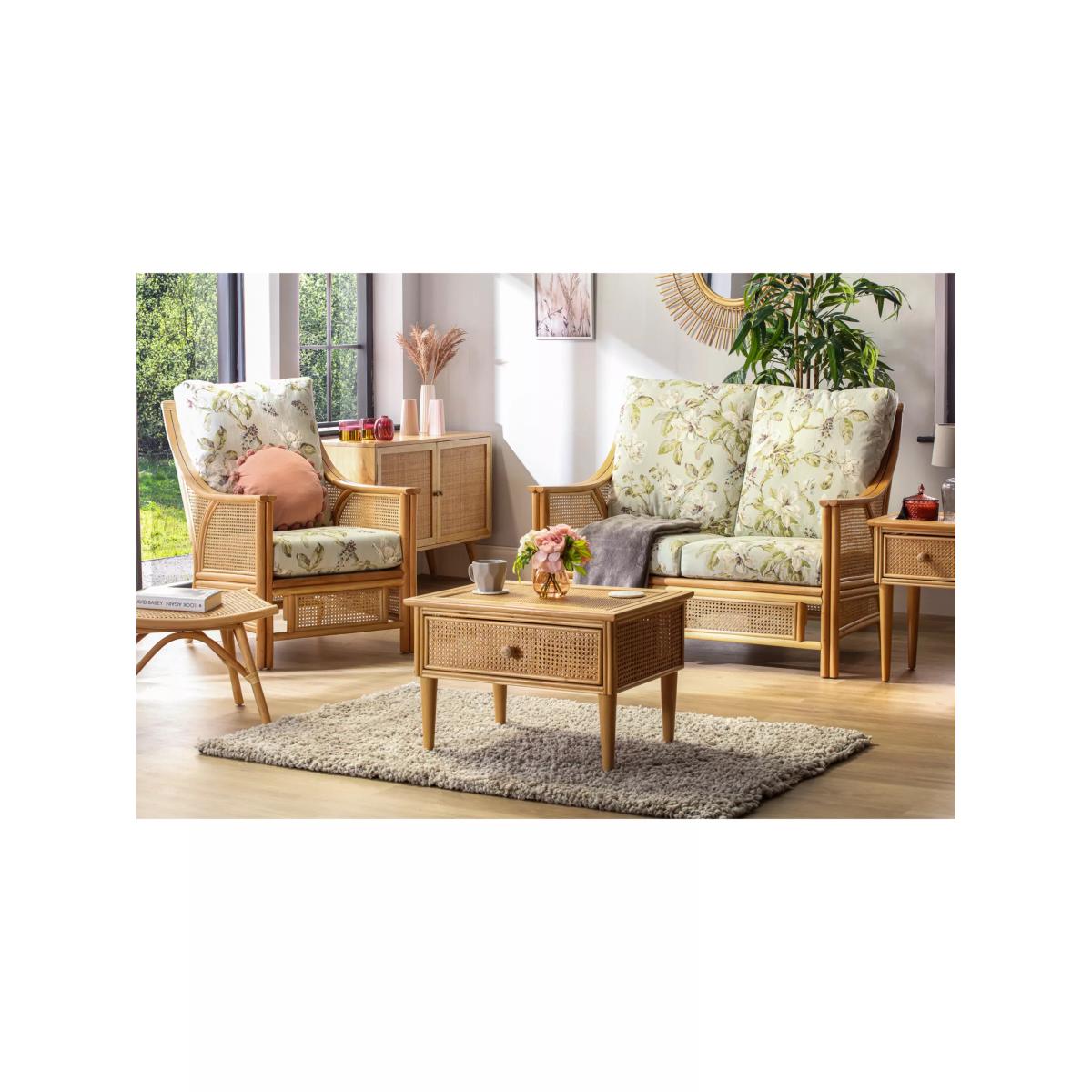 Desser Chester Rattan Coffee Table, Natural – image 5