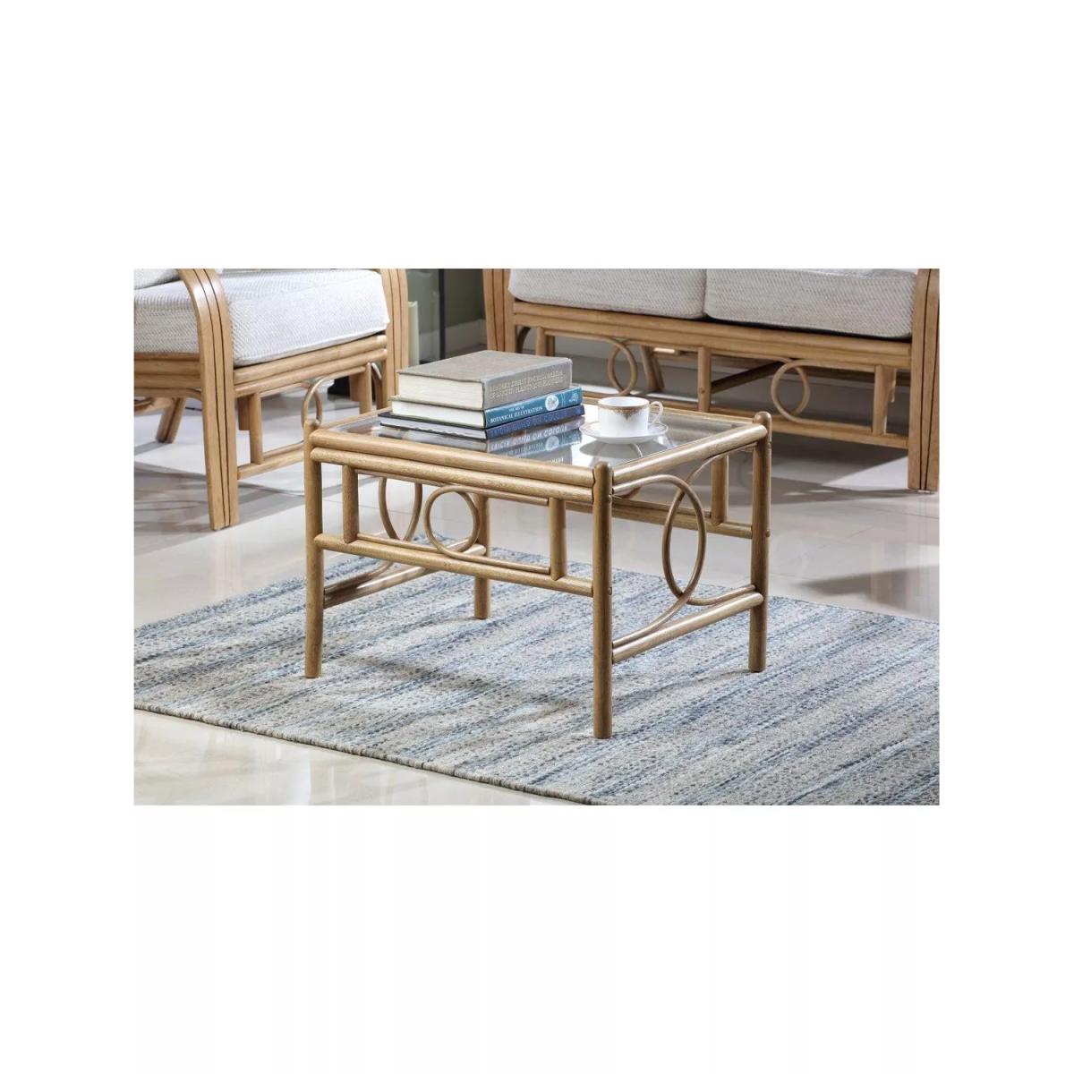 Desser Madrid Rattan Coffee Table, Light Oak – image 2