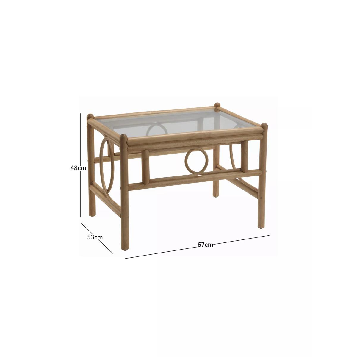 Desser Madrid Rattan Coffee Table, Light Oak – image 3