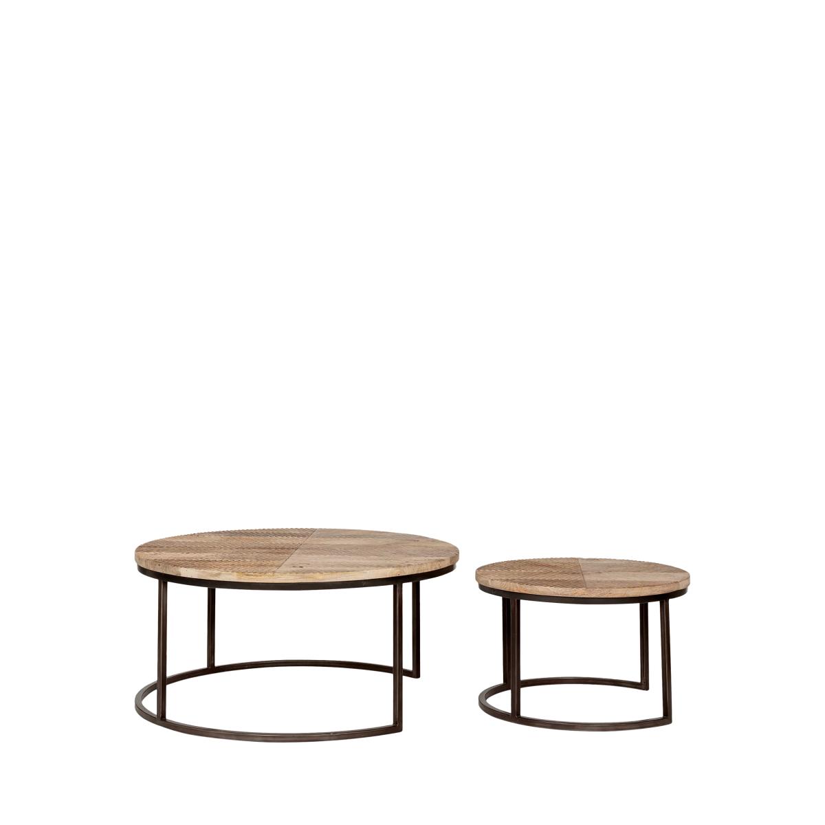 nkuku Aasha Coffee Tables, Nest of 2, Natural – image 2