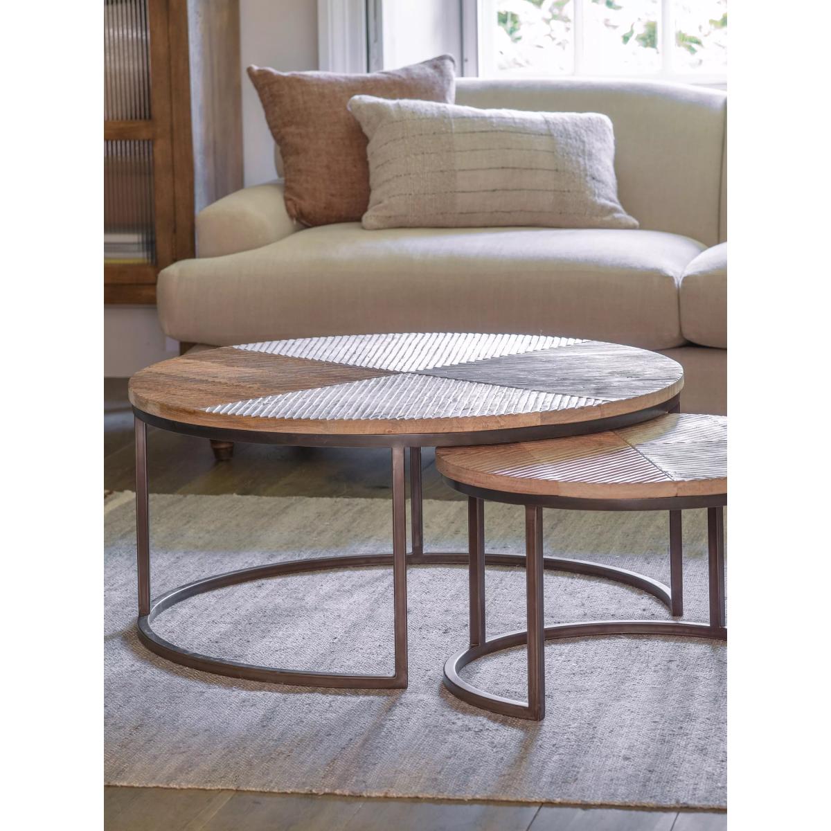 nkuku Aasha Coffee Tables, Nest of 2, Natural – image 3
