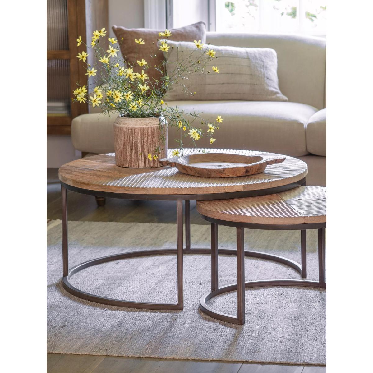 nkuku Aasha Coffee Tables, Nest of 2, Natural – image 4