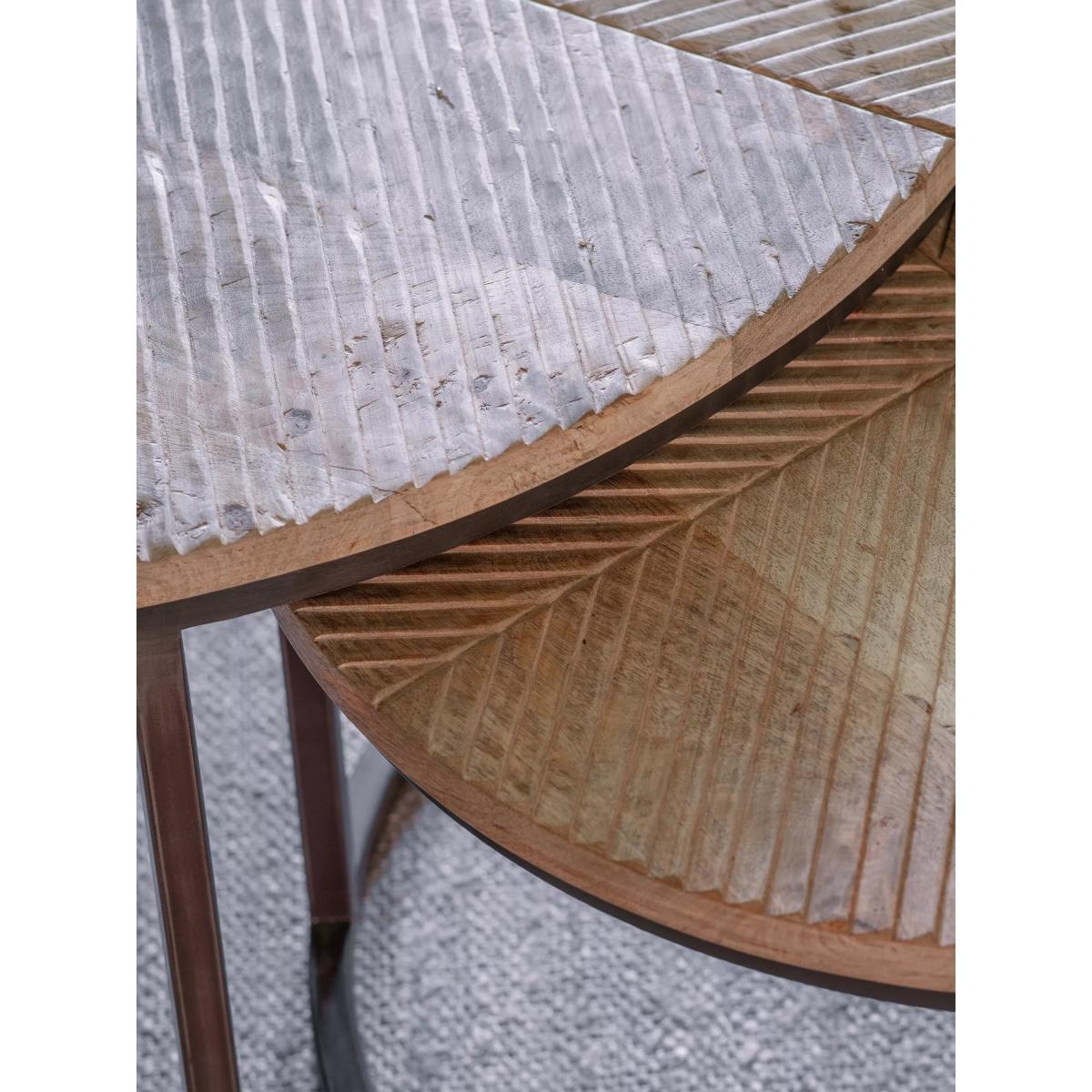 nkuku Aasha Coffee Tables, Nest of 2, Natural – image 5