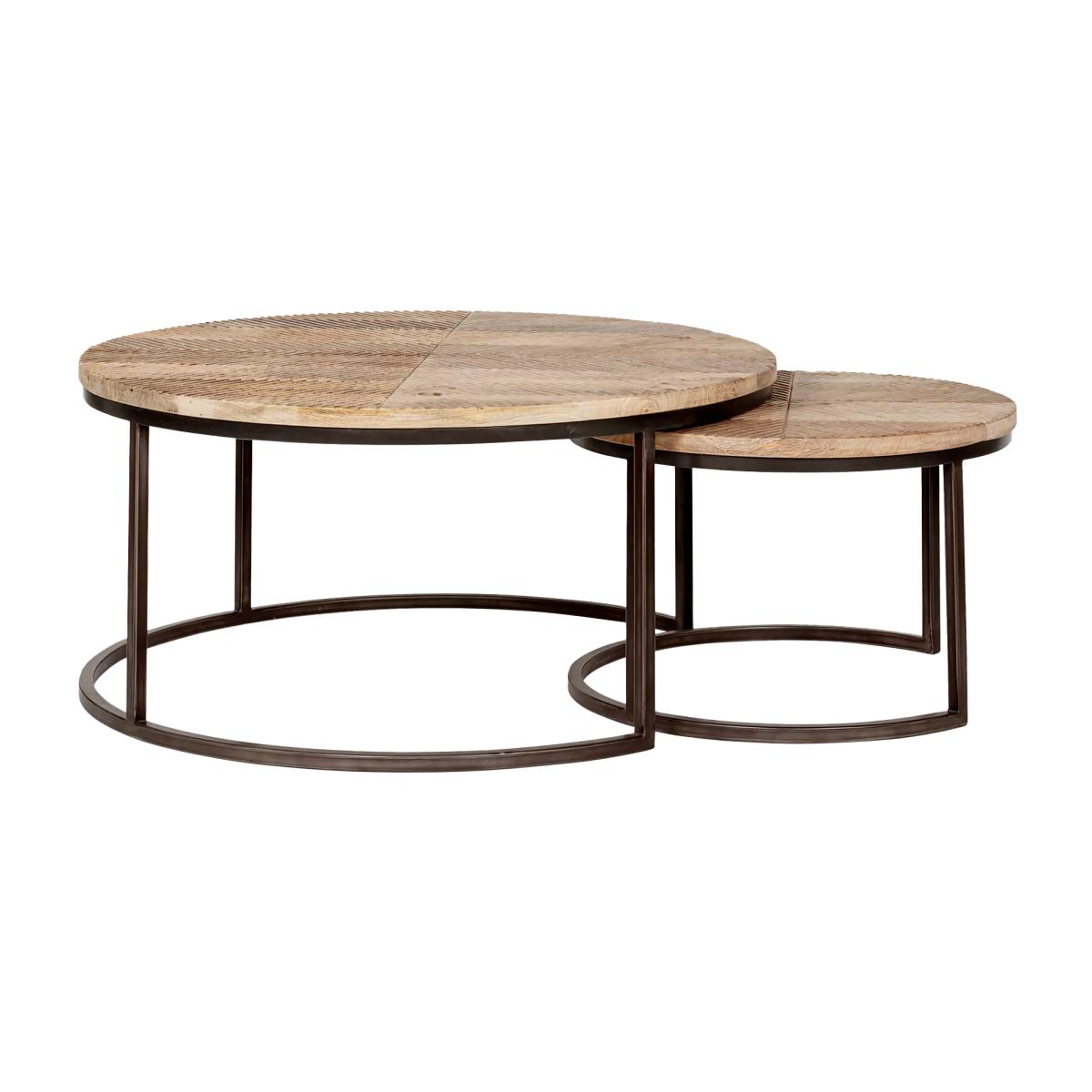 nkuku Aasha Coffee Tables, Nest of 2, Natural – image 1