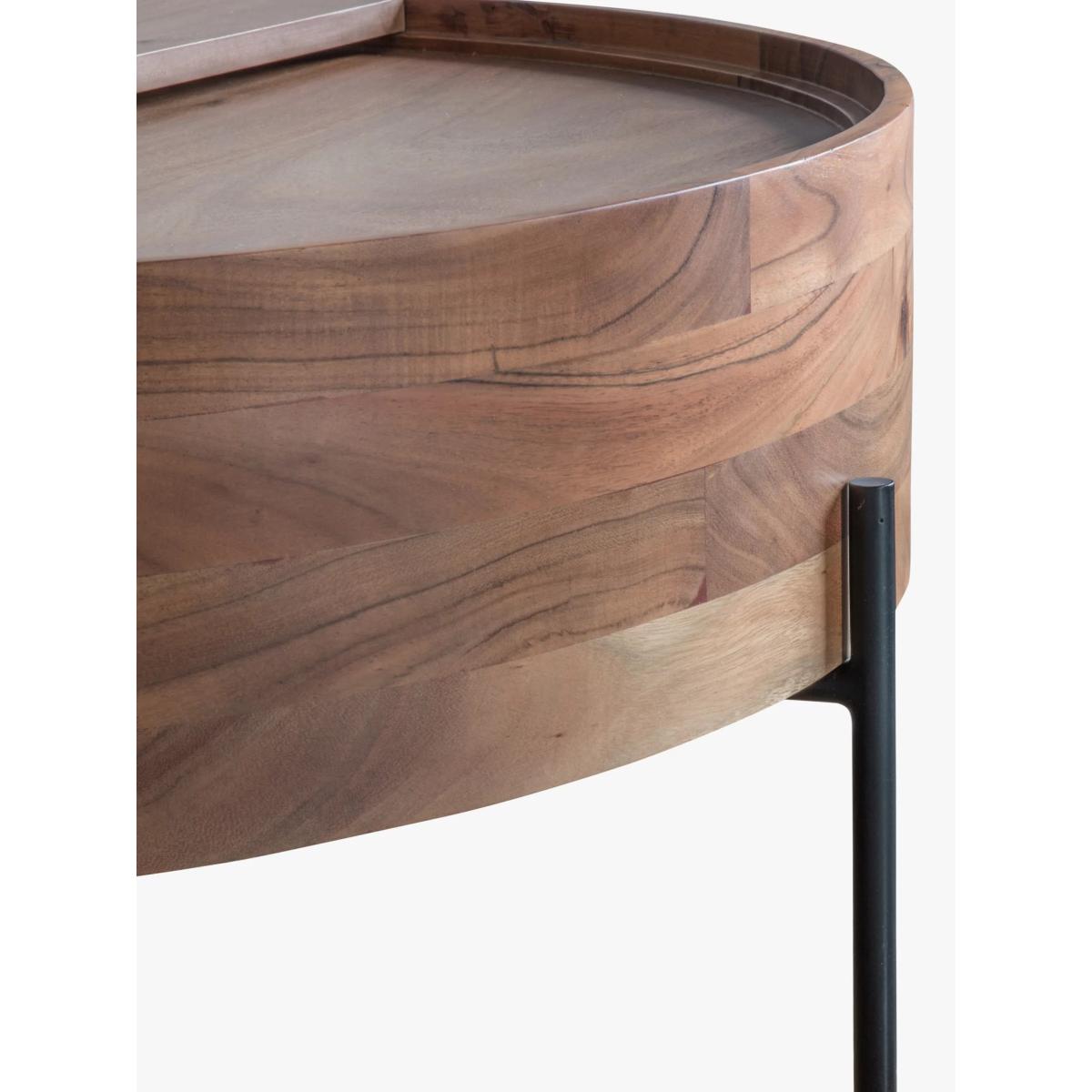 Gallery Direct Rimini Storage Coffee Table, Acacia – image 4