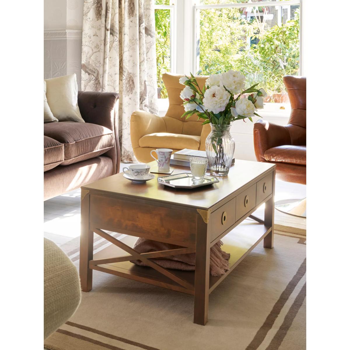 Laura Ashley Balmoral 3 Drawer Coffee Table, Honey – image 4
