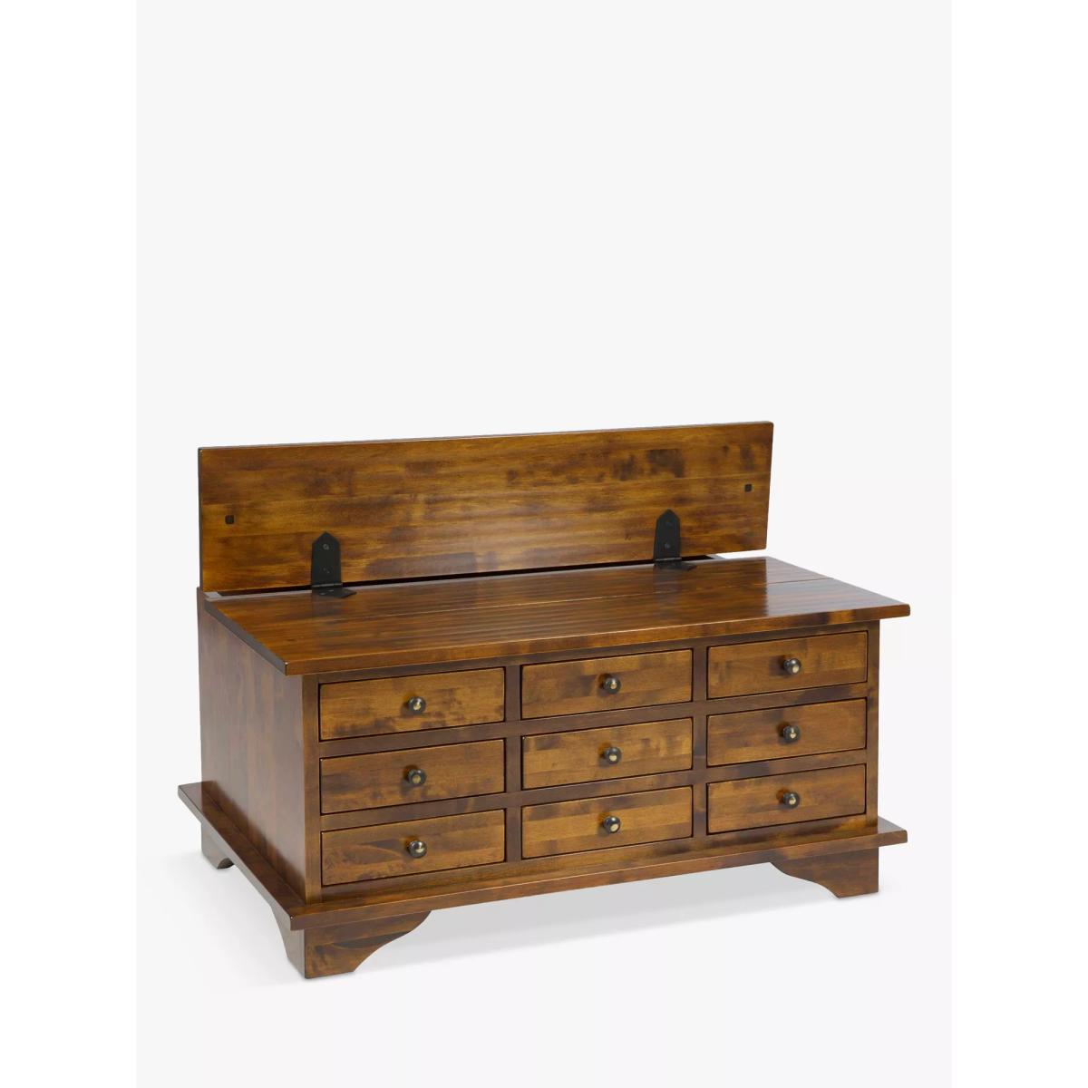 Laura Ashley Garrat 9 Drawer Coffee Table, Chestnut Brown – image 2