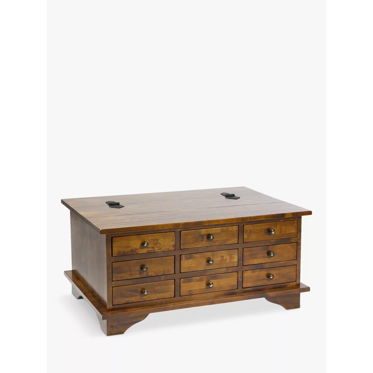 Laura Ashley Garrat 9 Drawer Coffee Table, Chestnut Brown – image 5