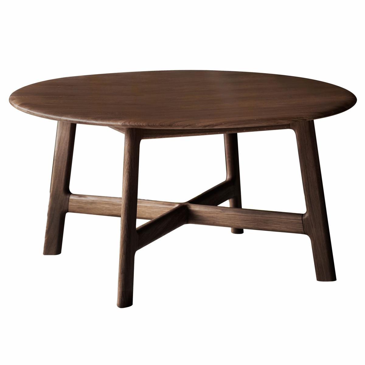 Madrid 80cm Round Dark Walnut Coffee Table – image 2