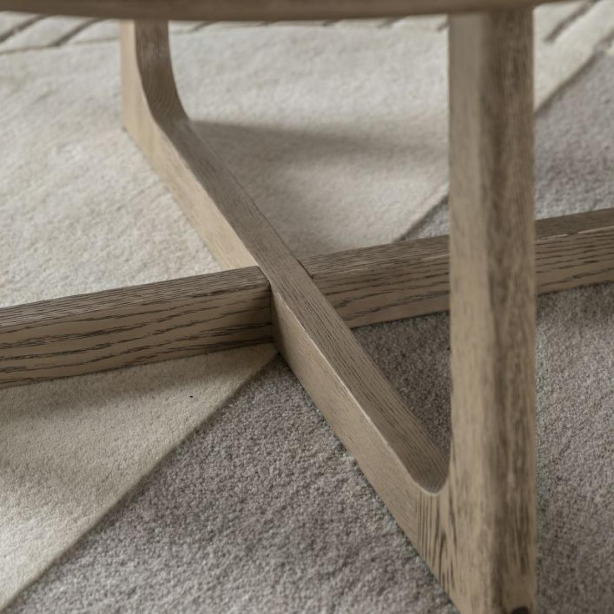 Craft Oak Round Coffee Table - Smoked – image 2