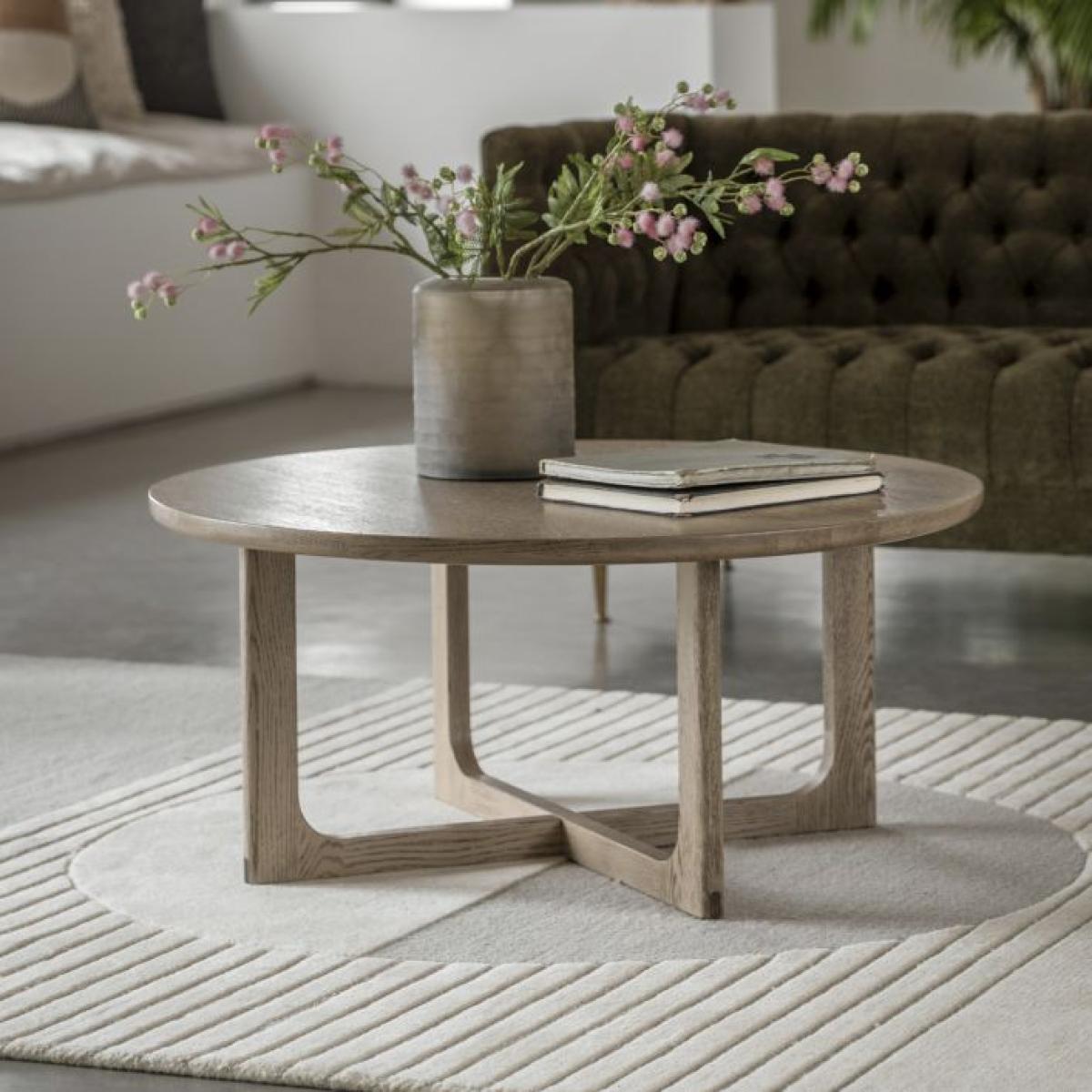 Craft Oak Round Coffee Table - Smoked – image 1