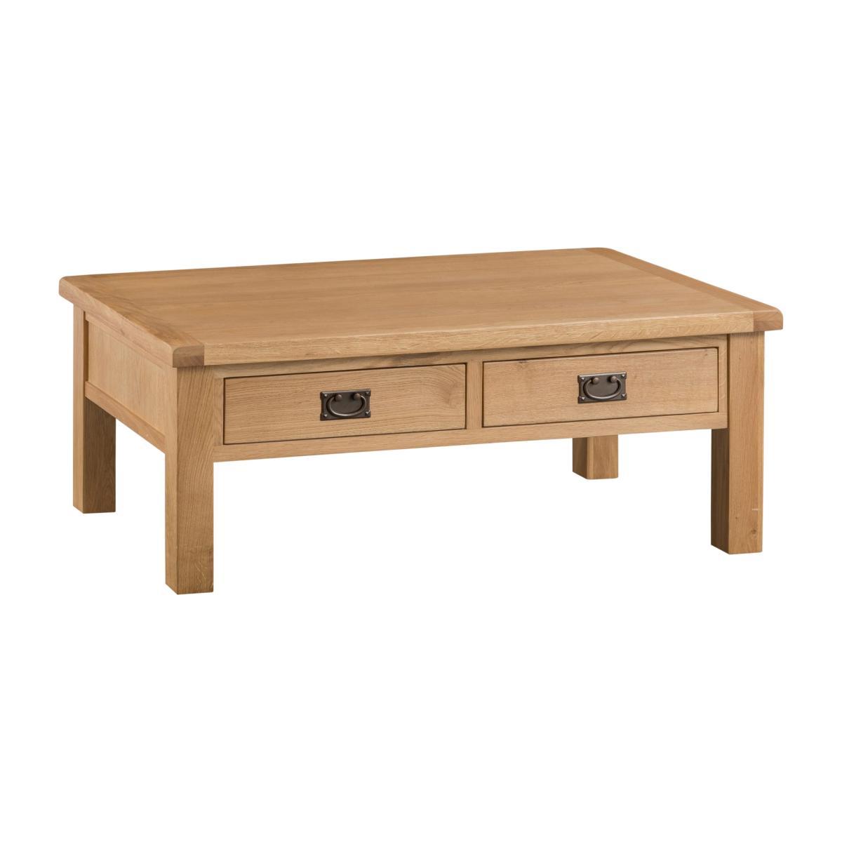 Carrabba 120cm Rectangle Oak Coffee Table – image 1