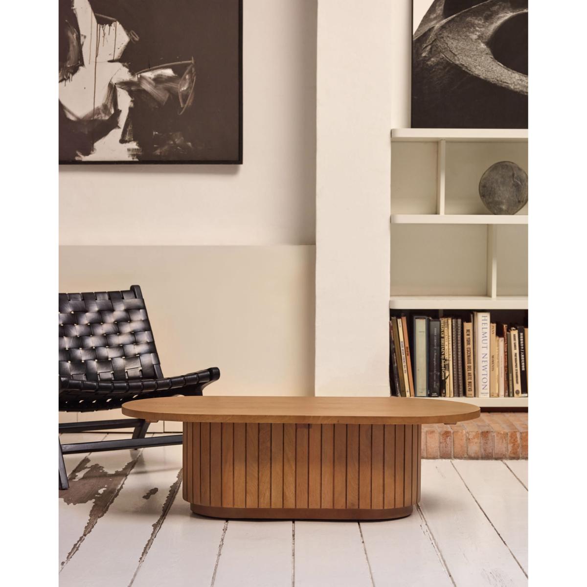 Licia solid mango wood coffee table, 120 x 60 cm – image 2