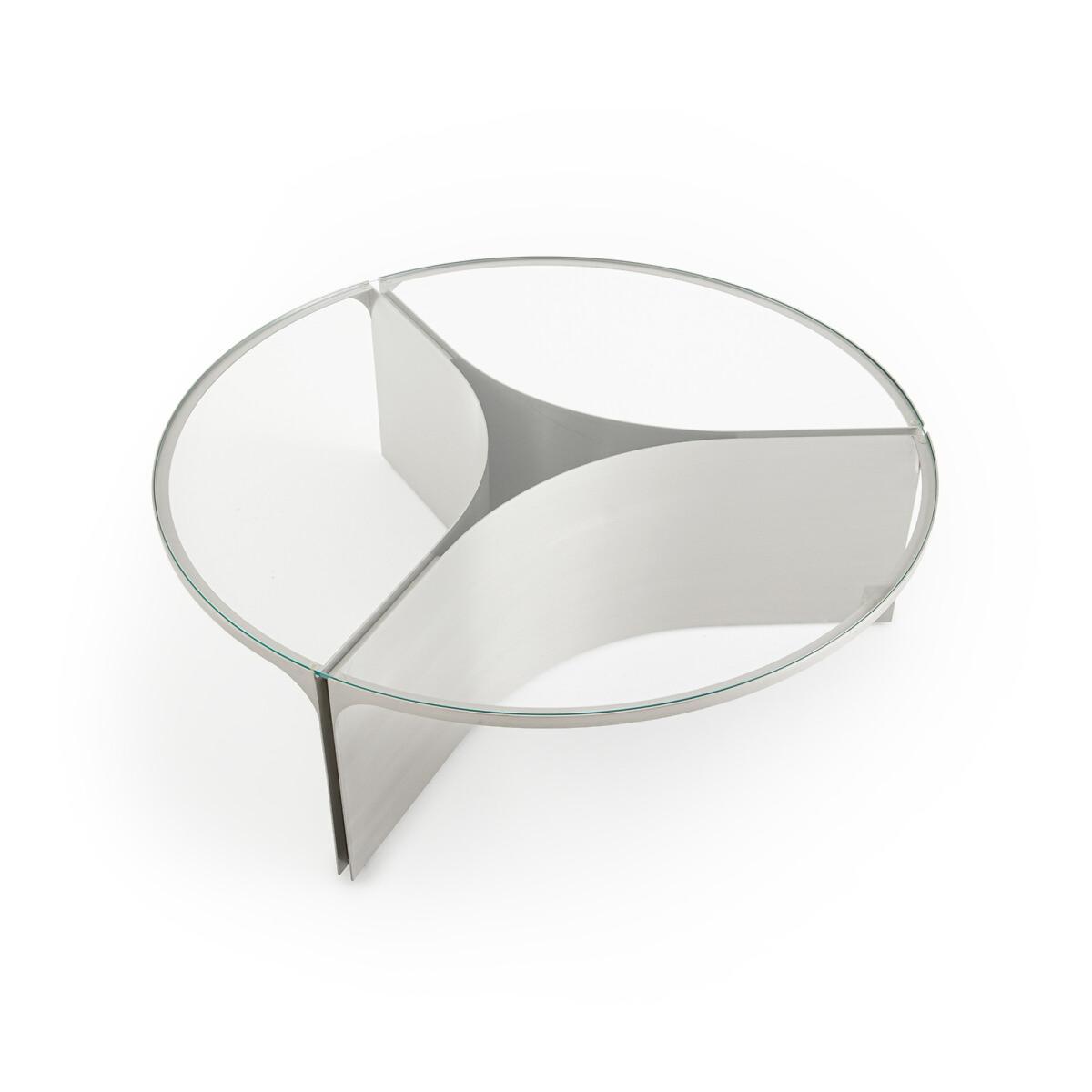 Gira Large Glass and Metal Coffee Table – image 4