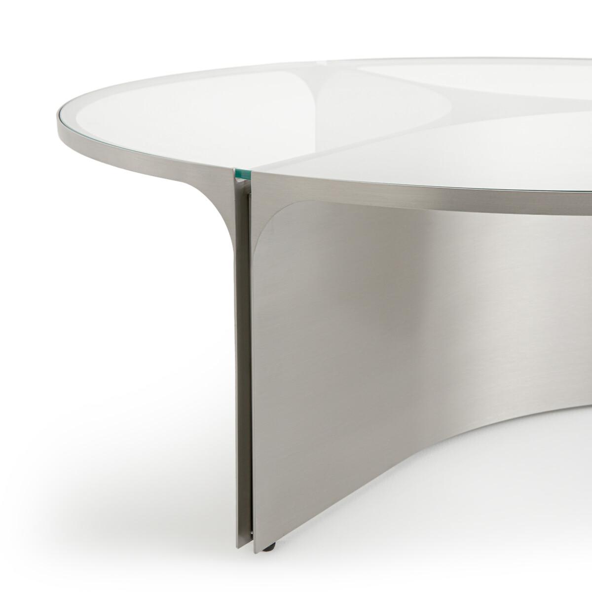 Gira Large Glass and Metal Coffee Table – image 5