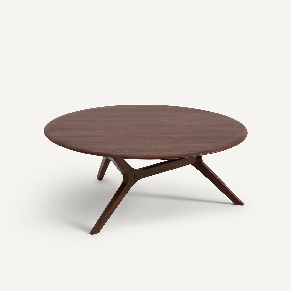Maricielo Solid Walnut 90cm Diameter Coffee Table – image 3