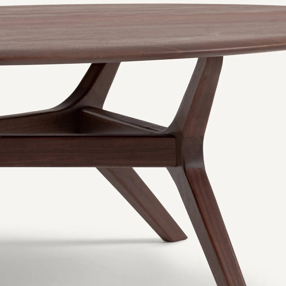 Maricielo Solid Walnut 90cm Diameter Coffee Table – image 4