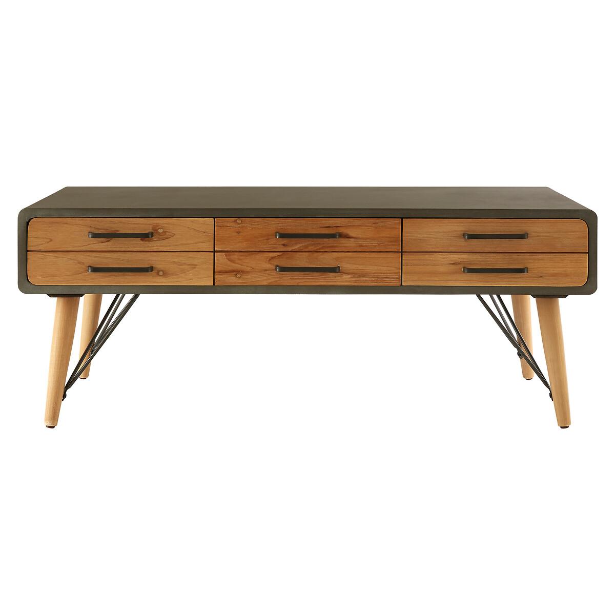 Retro Inspired Coffee Table in Fir Wood – image 2