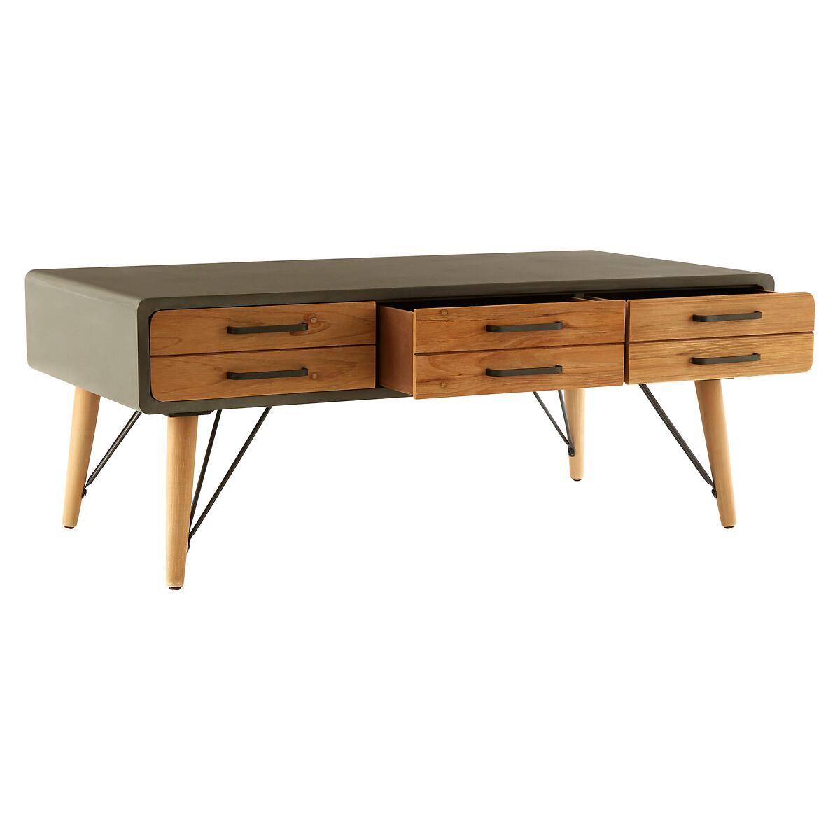 Retro Inspired Coffee Table in Fir Wood – image 5