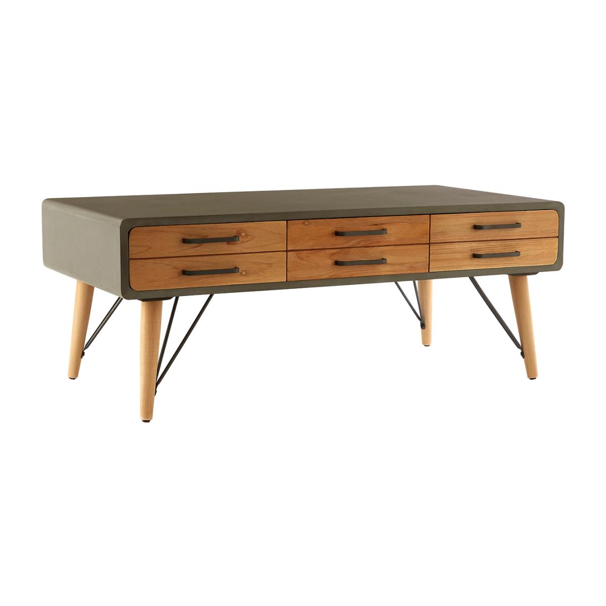 Retro Inspired Coffee Table in Fir Wood – image 1