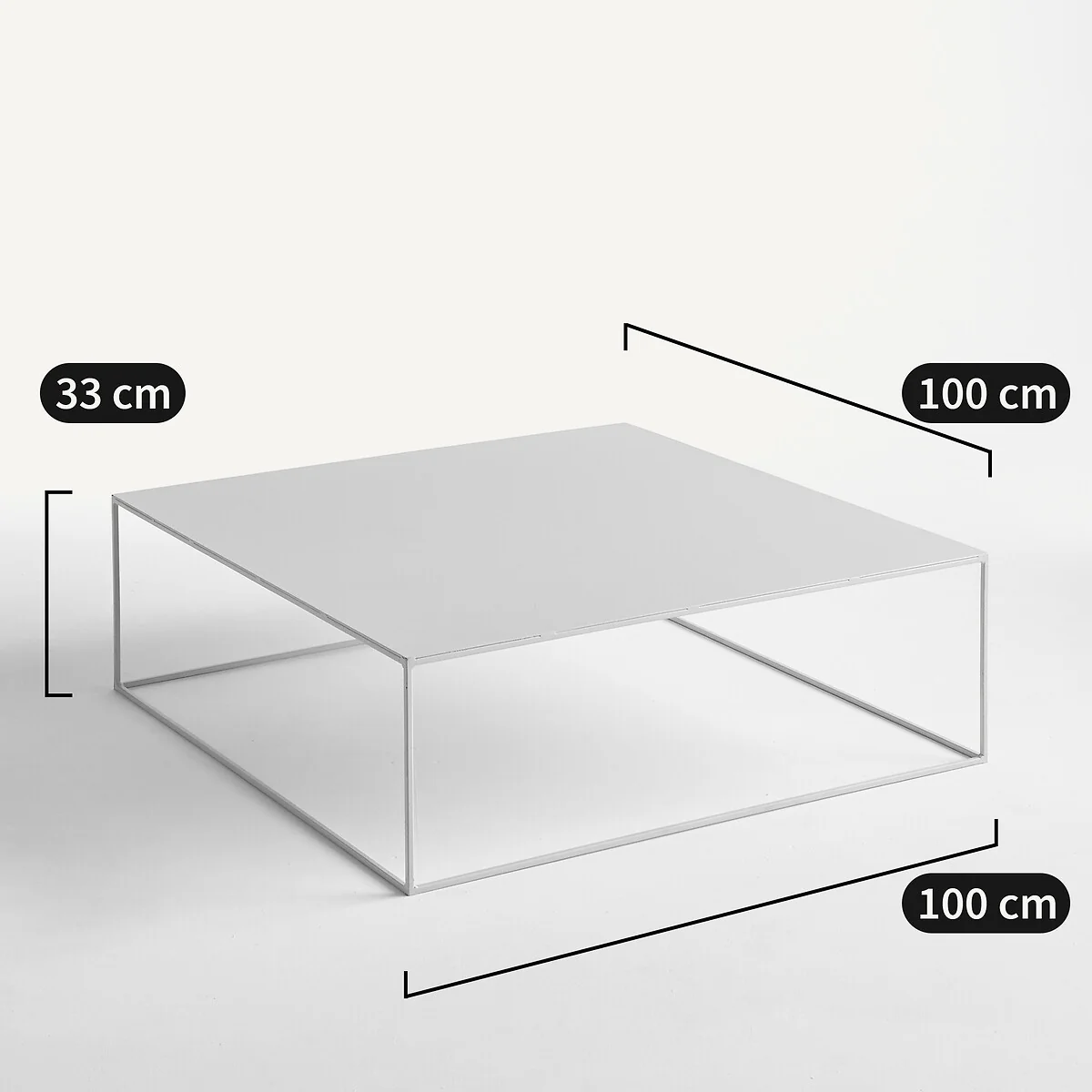 Romy Square Metal Coffee Table – image 6