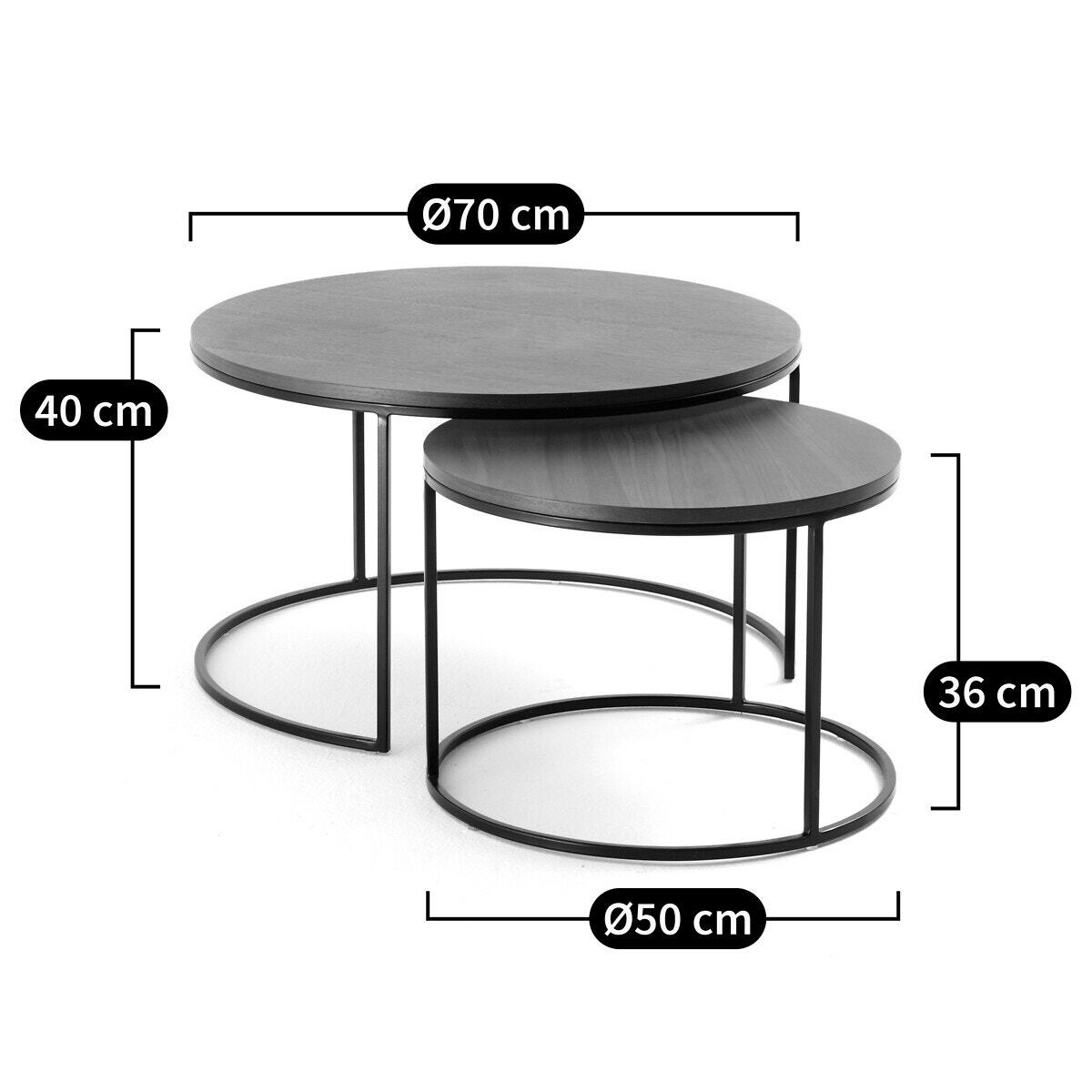 Watford Set of 2 Nesting Coffee Tables – image 3