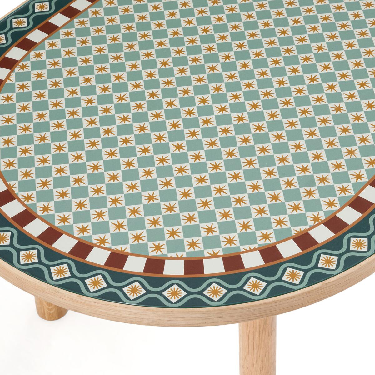 Colora Patterned Oak Coffee Table – image 3