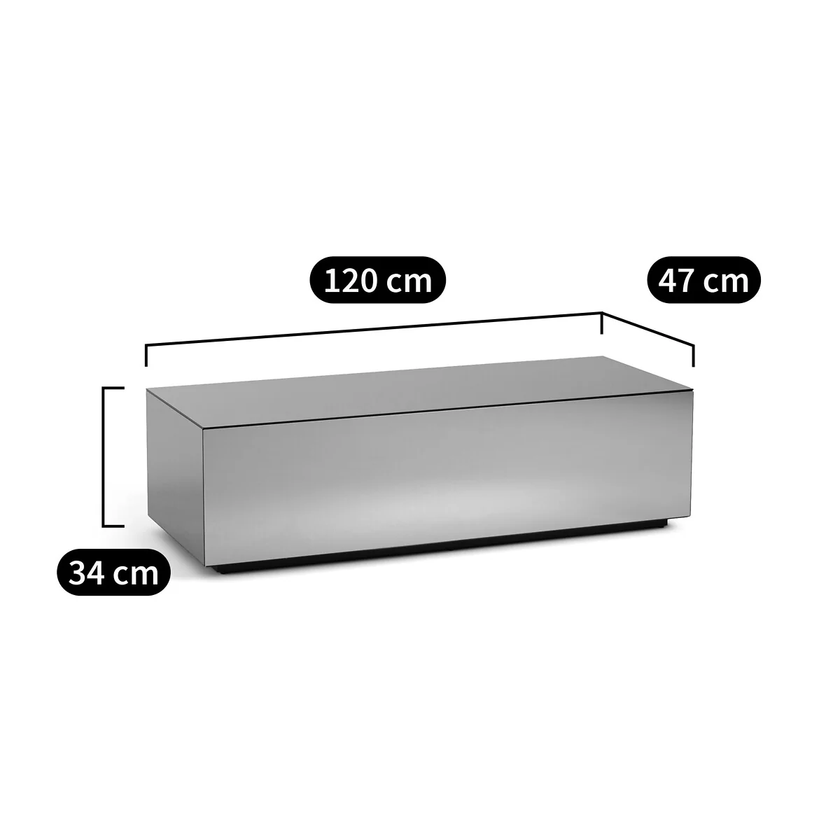 Lumir Mirrored Coffee Table – image 5
