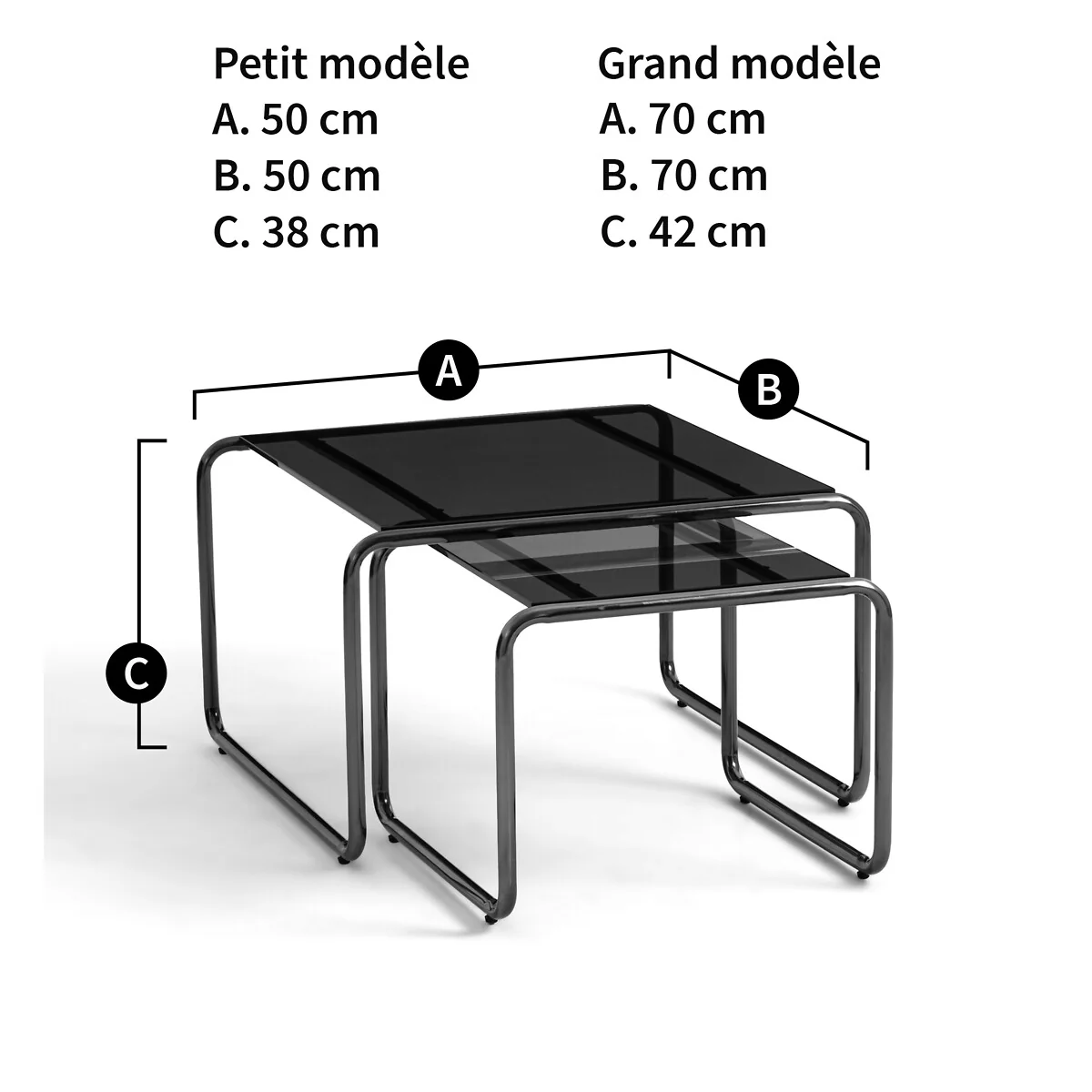 Set of 2 Neso Tempered Glass Coffee Tables – image 6