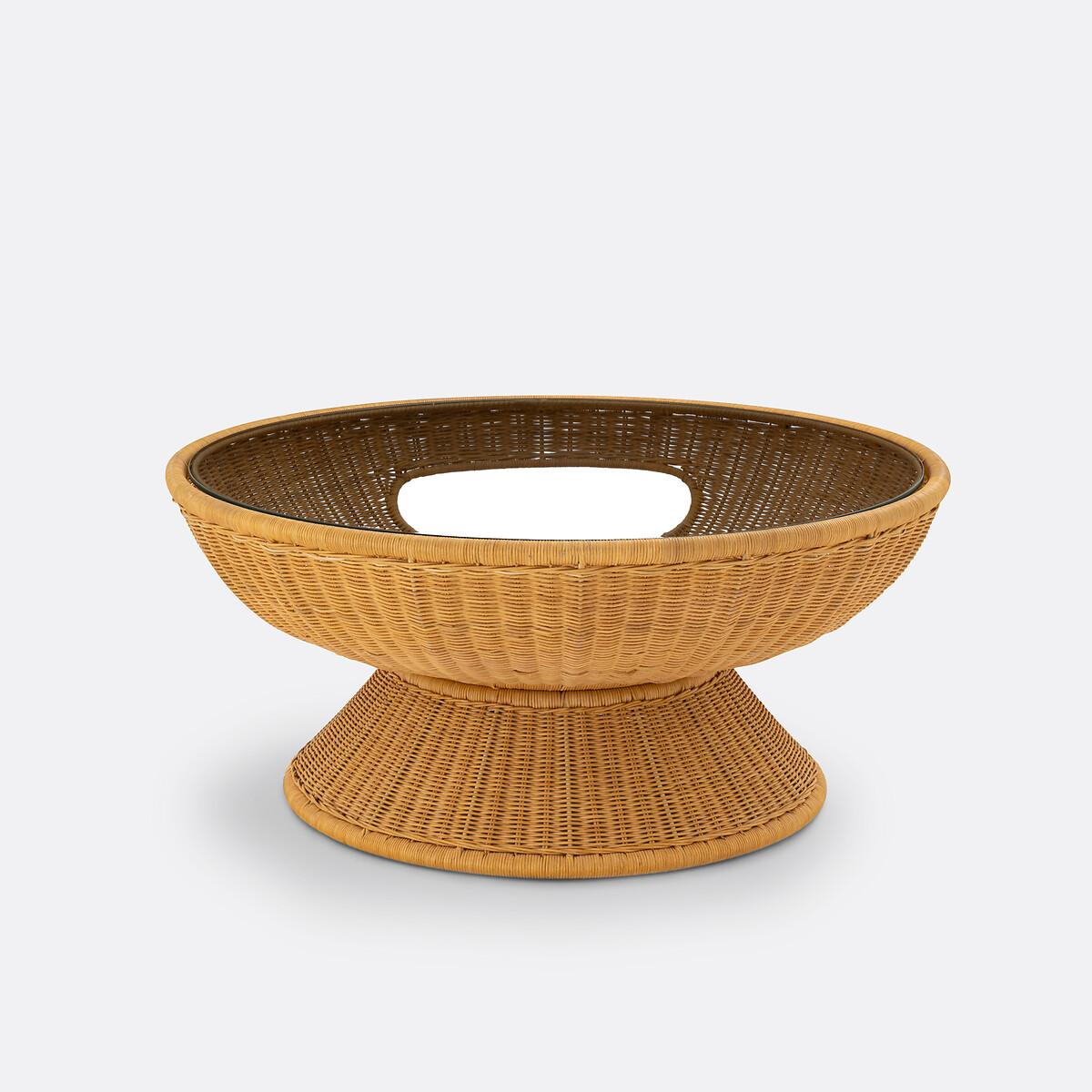 Provence Rattan & Glass Round Coffee Table – image 4