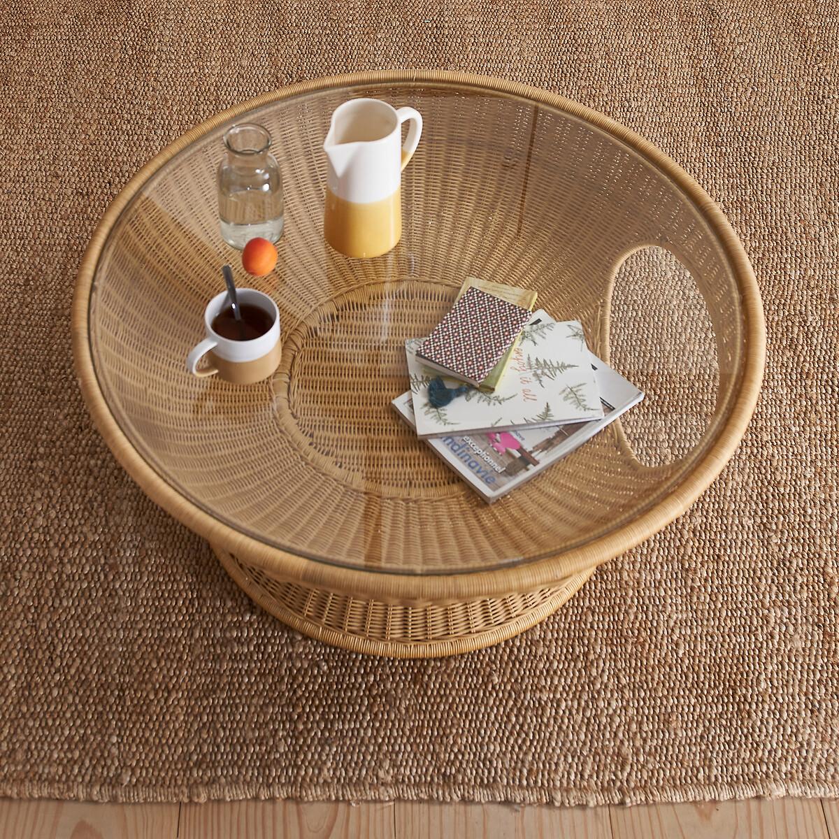 Provence Rattan & Glass Round Coffee Table – image 8