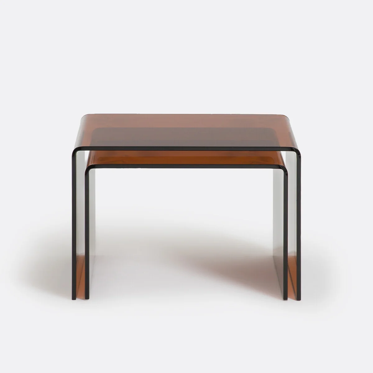 Set of 2 Joan Tempered Glass Nesting Coffee Tables – image 3