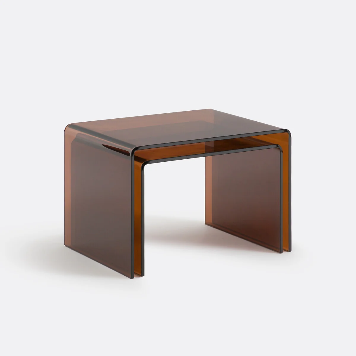 Set of 2 Joan Tempered Glass Nesting Coffee Tables – image 5