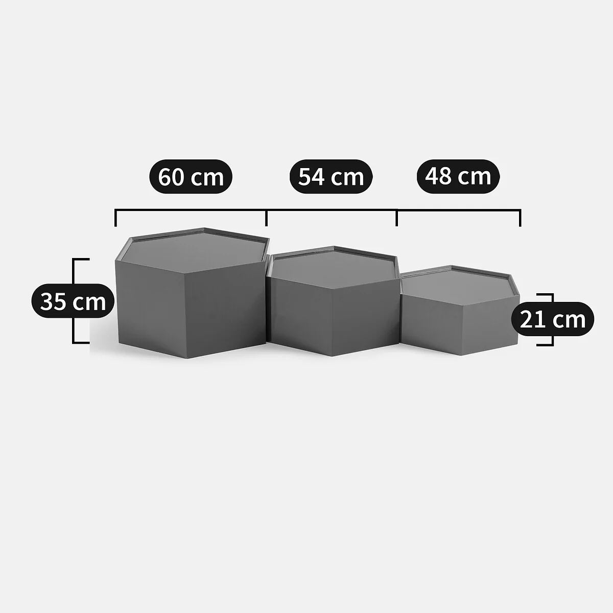 Set of 3 Wai Stackable Coffee Tables – image 7