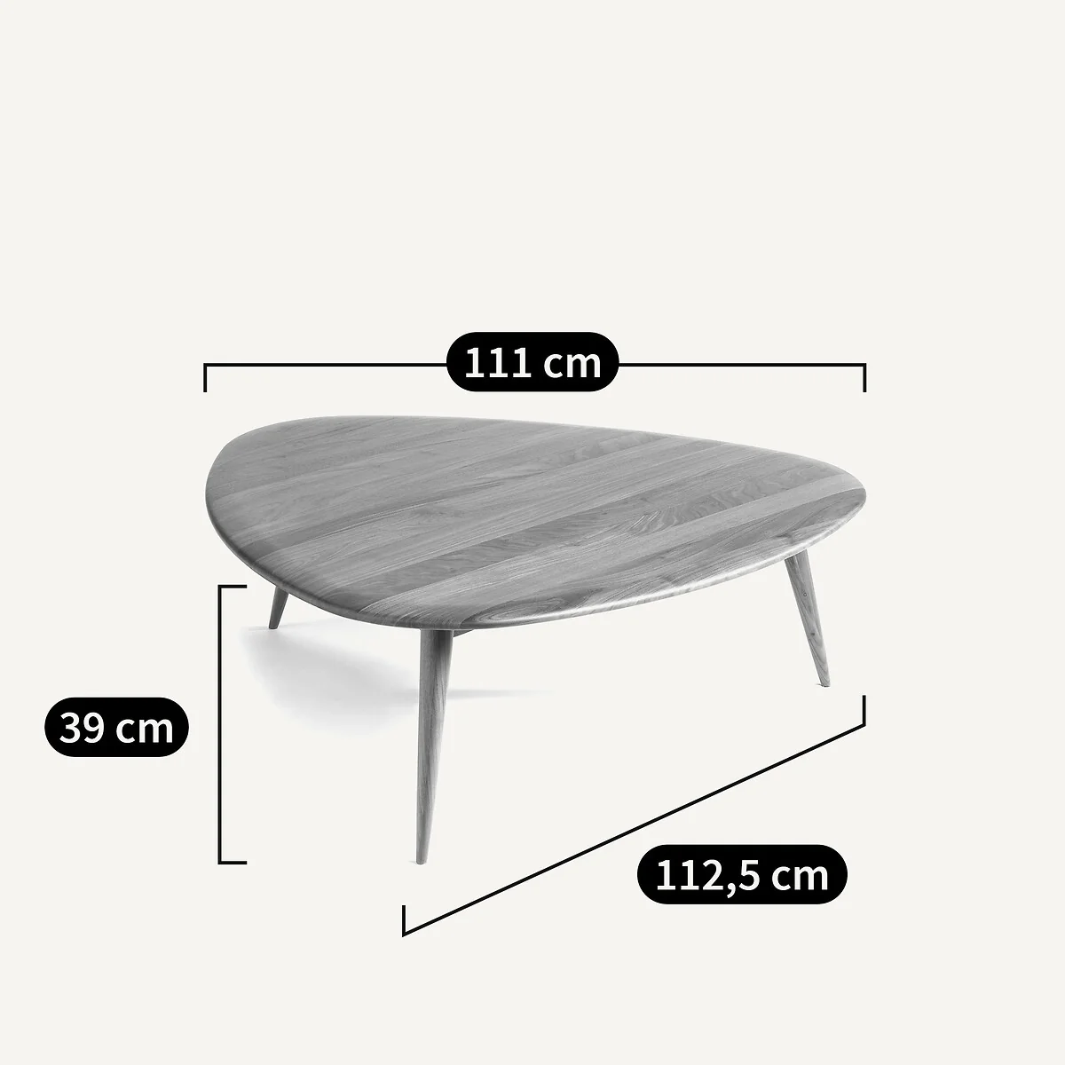 Théoleine Large Coffee Table in Solid Walnut – image 4