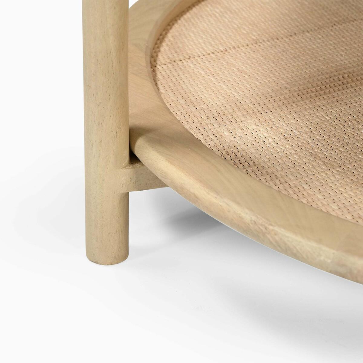 Janika Rattan & Mango Wood Round Coffee Table – image 5