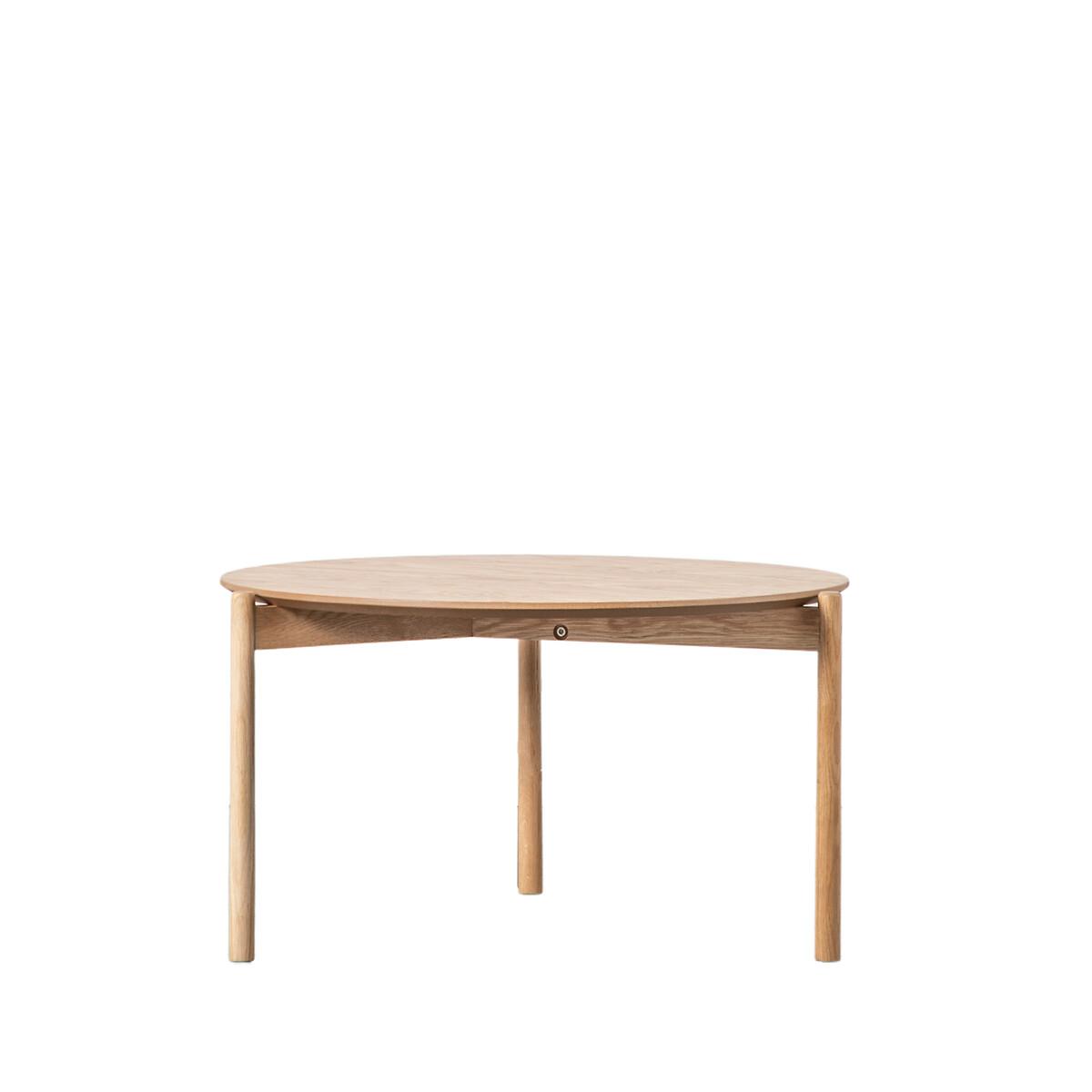 Hajipur Round Oak Coffee Table – image 3