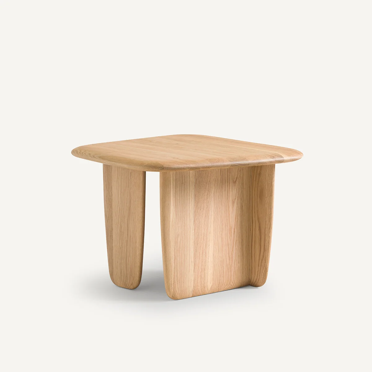 Iloss Small Curved Solid Oak Coffee Table – image 3