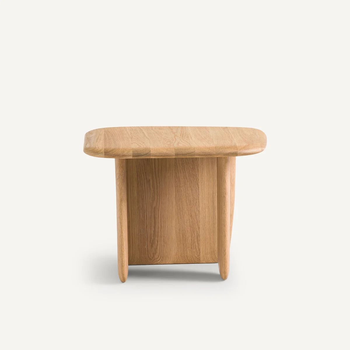 Iloss Small Curved Solid Oak Coffee Table – image 4
